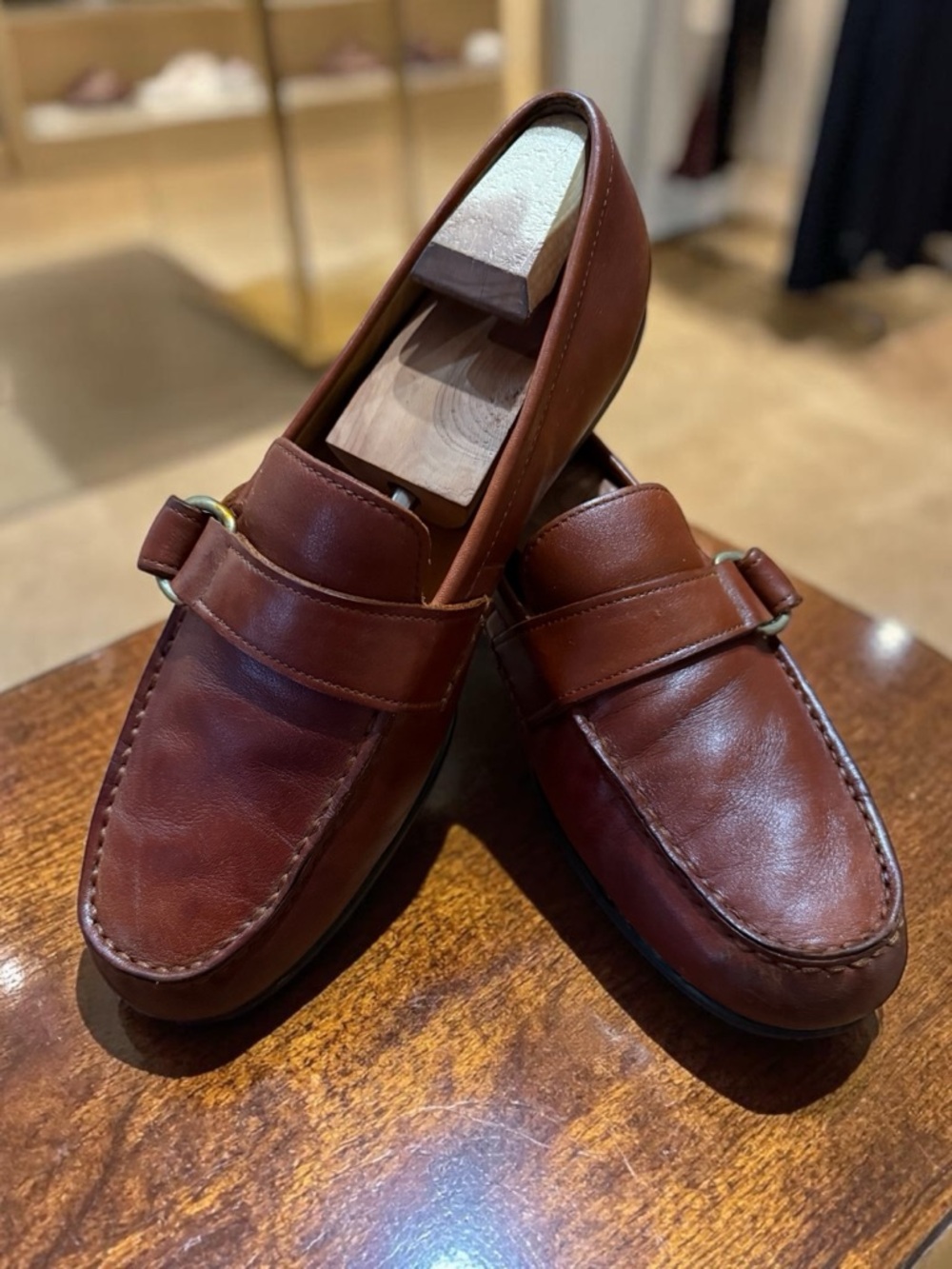 Men's Brown Leather Bit Loafers